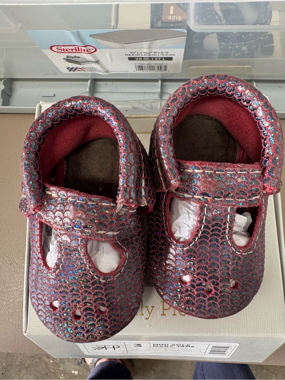 Freshly Picked Mini Sole Mary Jane - Mermaid Tail Sequins (Size 3)